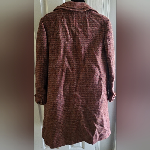 Harris Tweed women's coat jacket multicolor 100% Virgin Scottish Wool L - Picture 11 of 12